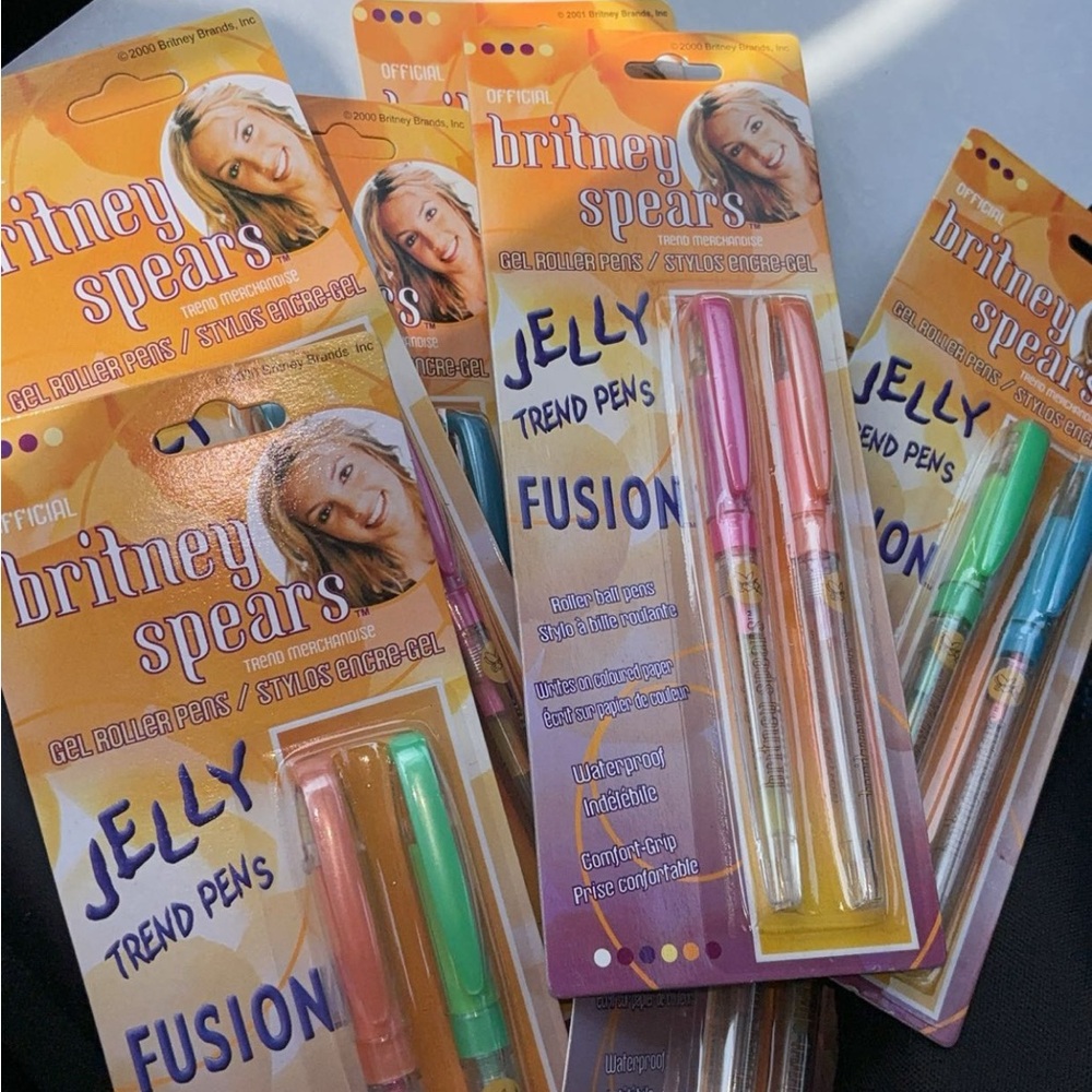 ✨ VINTAGE Britney Spears Jelly Trend Pens from the year 2000!‼️RARE COLLECTABLE